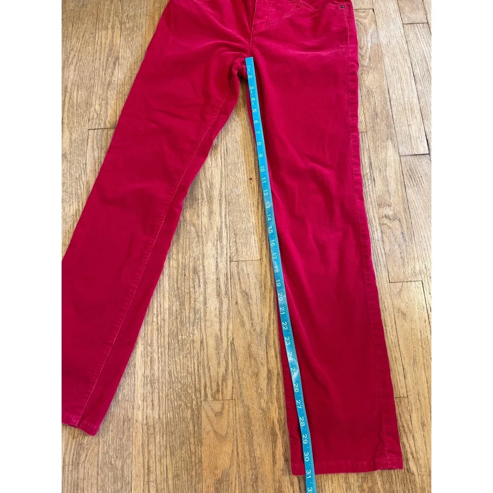 Lauren Ralph Lauren Red Corduroy Pants Classic Straight Leg Size 4 Stretch
